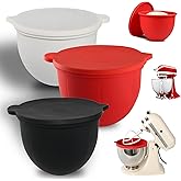 MixAid Silicone Liners Tilt-Head 5 Qt Mixers, Silicone Bowl Insert, Replacement Mixer Bowls No Longer Needed, Mixer Attachmen