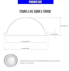5pcs x Reversing lamp Lens Diameter 15mm Optical