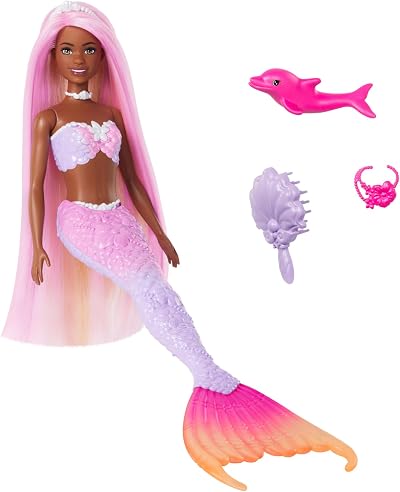 Barbie Mermaid Doll Brooklyn with Pink Hair & Color Change Water Accessory