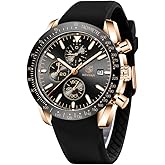 BENYAR Classic Fashion Quartz Chronograph Watch Casual Sport 30M Waterproof Leather Band Mens Watches