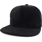 Trendy Apparel Shop High Profile Structured Woven Corduroy Plain Snapback Cap