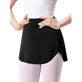 Monbessi Ballet Skirt Women Pull on Elastic Waist Wrap Dance Skirt for Girls-Adult
