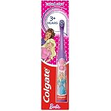 Colgate Kids Battery Barbie Extra Soft Bristles Toothbrush, 3+ Years, with Sonic Vibrating Bristles to Remove More Plaque and Slim Easy to Hold Handles