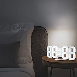EDUP HOME 3D LED Digital Wall Clock/Desk Alarm