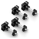4 Sets Rollator Walker Replacement Knobs | Universal Replacement Arm Adjustment Knobs, with Screws Washers Rollator Knob Rollator Walker Parts for Rollator