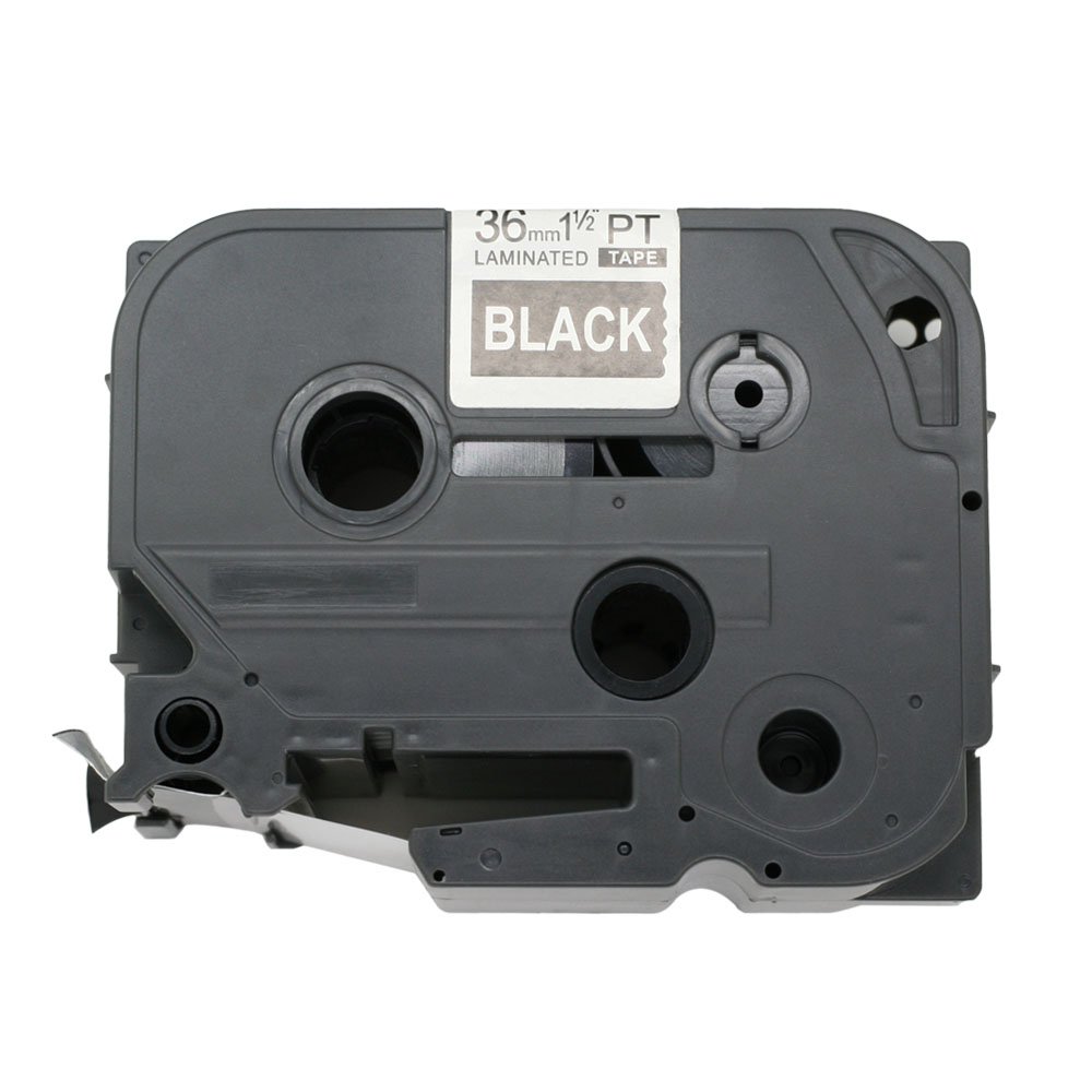 Fassport 1 Pack White on Black Label Tape Compatible for Brother P-Touch TZ 365 TZe 365 36mm 1 1/2"
