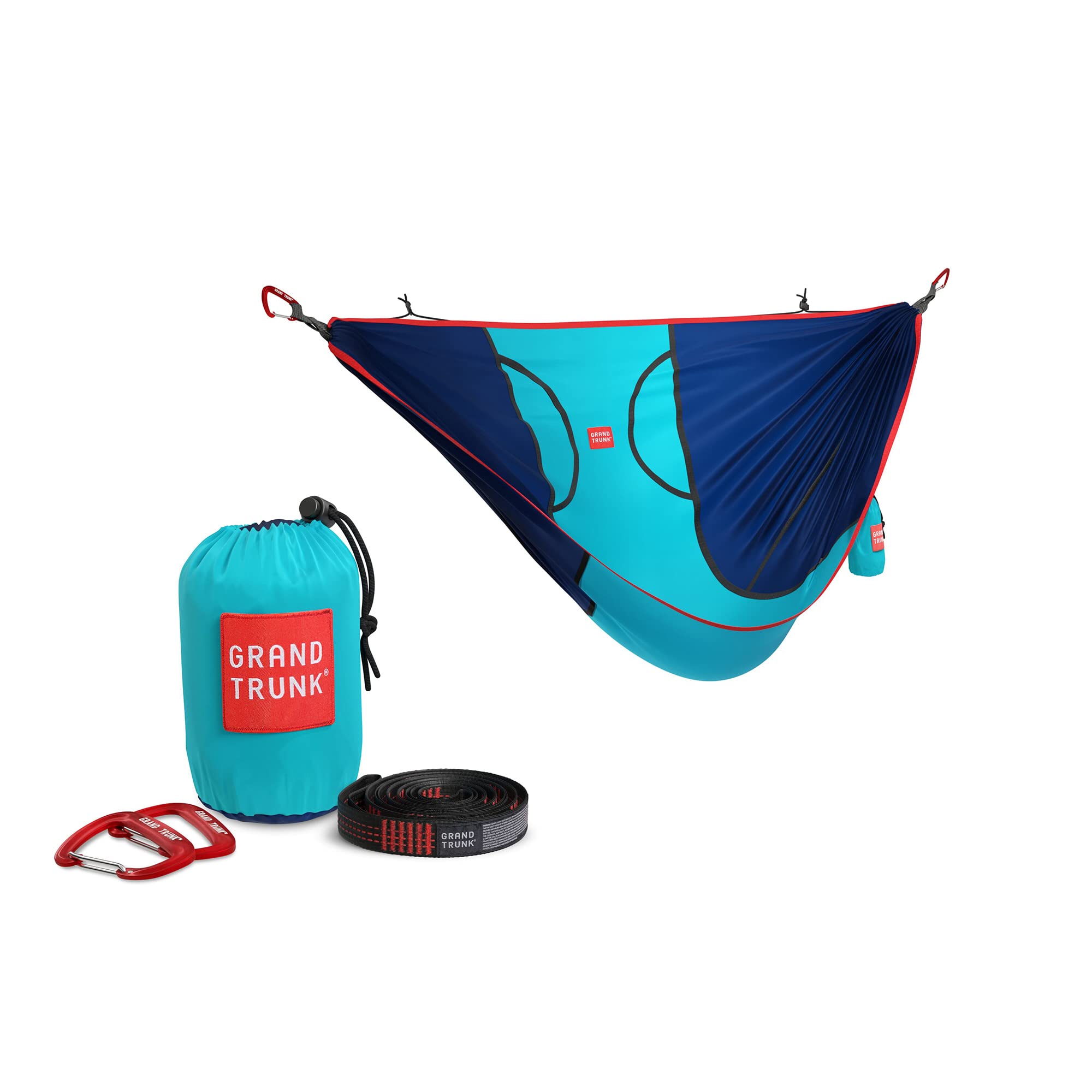 Photo 1 of ***(MISSING STRAPS)***Grand Trunk ROVR Hanging Hammock Chair – Superlight & Packable with 10’ Suspension Straps, Durable Parachute Nylon for Camping, Backyard, & Travel – Navy/Ocean Blue