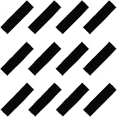 Kenz Laurenz Soft and Stretchy Elastic Cotton Headbands, Pack of 12, Black