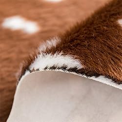 Faux Cowhide Area Rug, Sika Deer Print Hide Rug