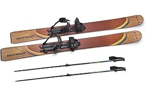 Whitewoods Outlander 139cm Cross Country Ski Set - Snowshoe Grip, Nordic Glide, Brown