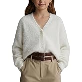 Yimoon Girl's Fuzzy Cardigan Sweaters Kids Soft V Neck Long Sleeve Button Down Chunky Sweater Tops