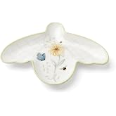 Lenox Butterfly Meadow Beehive Porcelain Spoon Rest | dishwasher safe | floral beehive design | 0.75 inch, gift for women, kitchen essentials, spoon rest gift
