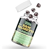 Saw Palmetto Gummies for Men – 600mg Extra Strength DHT Blocker with Biotin, Pumpkin Seed – Supports Prostate Function, Urinary Flow & Hair Regrowth Supplement, 60 Passionfruit-Dragonfruit Gummies