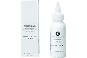 Narrative Cosmetics Water-Based Acrylic Adhesive for The Skin, Non-Toxic Professional Bonding Glue for Makeup, SFX, Prosthetics, 2 Oz.