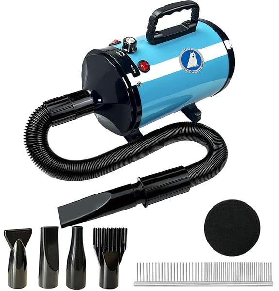 XAPIGO DOG DRYER,HIGH VELOCITY PROFESSIONAL DOG GROOMING DRYER,ADJUSTABLE TEMPERATURE AND SPEED WITH 4 DIFFERENT NOZZLES