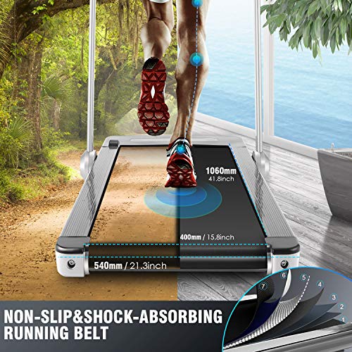 FUNMILY 2 in 1 Under Desk Folding Treadmill, 2.25HP Walking Jogging