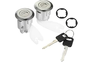 Hihaha Door Lock Cylinders for Ford F150 F250 F350 1992-1995 / Inner Front Left Right Door Lock Tumbler with Key Set/Durable 