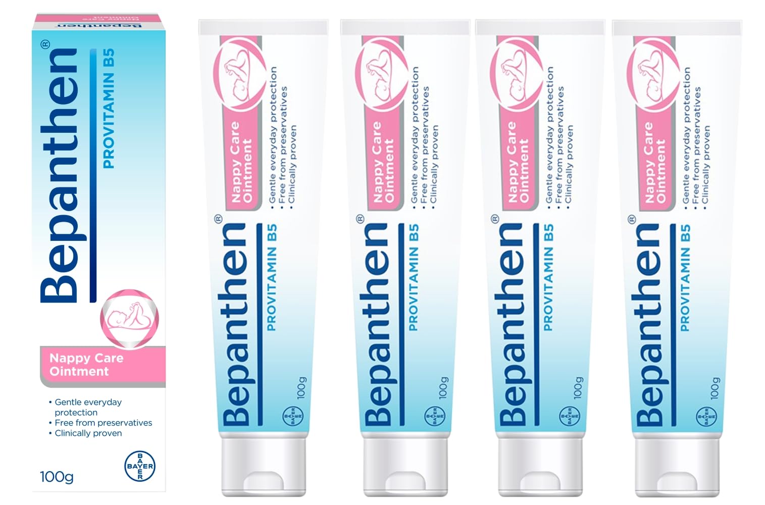Bepanthen Nappy Care Ointment - 100g X 4 Packs