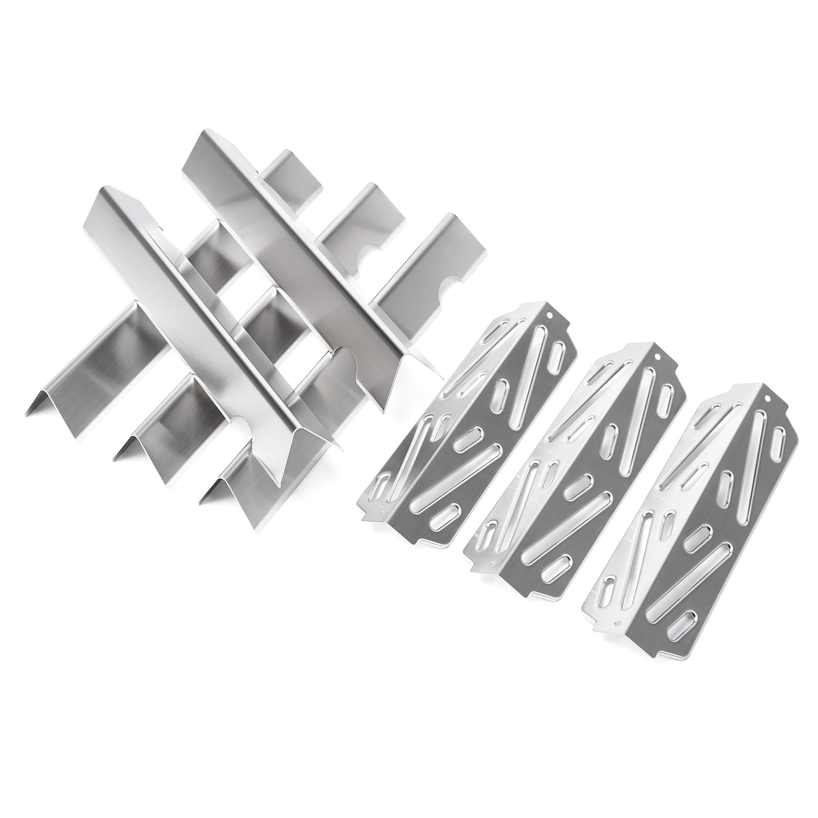 GFTIME Stainless Steel Flavorizer Bars & Heat Reflector for Weber Genesis II/LX 300 Series II E-310, II E-330, II E-335, II S-335, II LX S/E-340 (2017 - Neuer), Heating Plate Replacement Parts for