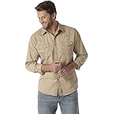 Wrangler Mens Retro Two Pocket Long Sleeve Snap Shirt Discontinued