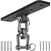SELEWARE Heavy Duty Punching Bag Hanger, Steel I Beam Clamp for Heavy Bag | Beam &amp; Ceiling Mount Heavy Bag Hanger with Carabiner for Boxing, Muay Thai, MMA Training