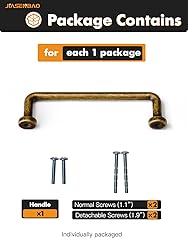 JIASENBAO 2 Pack Antique Brass Cabinet Bar Pulls