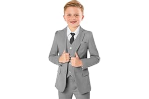 KEYWANTS Boys’ Formal Suit 5 Piece Set, Toddler Tuxedos for Wedding, Suits for Teens Boy Dress School Clothes