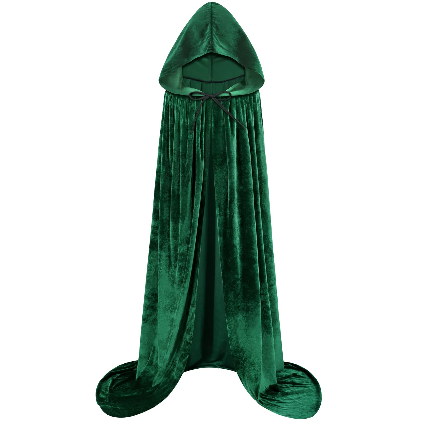 Photo 1 of Green Velvet Cape with Hood - Women's Halloween Vampire Cloak - Sanderson Sisters Costume