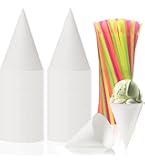 Snow Cone Cups Leakproof Cone Paper Cups For Slush, Shaved Ice, Water - Paper Cup And Cone Paper Cup Price