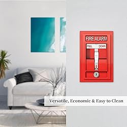 Fire Alarm 1 Gang Light Switch Plate Cover Single