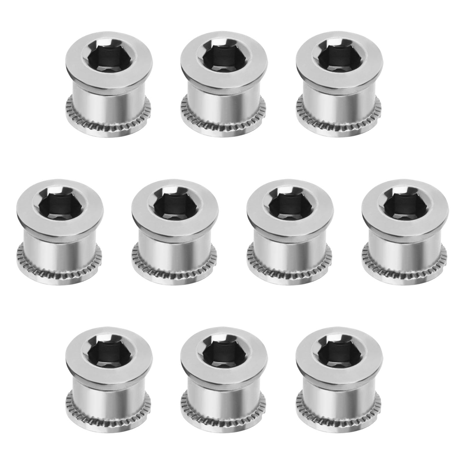 LT Easiyl 10pcs Bicycle Chainring Screws Bicycle Crankset Screw Chainring Bolts Crank Mounting Bolt for Mountain Bike Road Bike Folding Bike, Single Disc