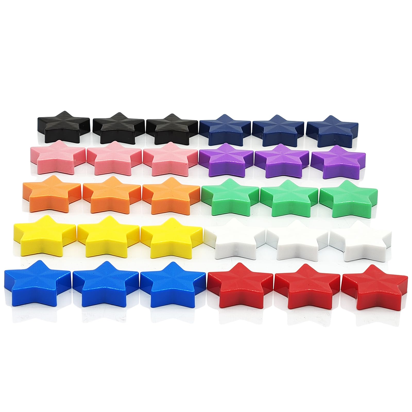 PYJLBX Fridge Magnets 30 Pack - Star Strong Small Whiteboard Magnets, Colorful Mini Heavy Duty Round Refrigerator Magnets for Crafts, Whiteboard, Planning Boards, Notice Board, Office,Home (10 Colors)