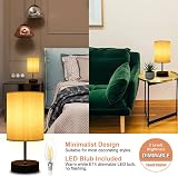 HSLighting Bedside Lamp Touch Control 3-Way Dimmable LED Black view 6