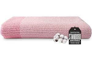 Kinton Crafts IRIS Dual Shaded Premium Cotton Bath Towel (Pack of 1, 59 x 29.5 inch),Lightweight|Quick Dry|Lint Free|Hygeine Towel|Highly Absorbent |Ultra Soft|Ideal Daily Use - Pink
