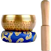 Tibetan Singing Bowl Set ，Sound Bowl Meditation Bowl，hand Hammered in Nepal For Yoga, Mindfulness, Healing &amp; Chakra balancing,Meditation- 3.15 inch