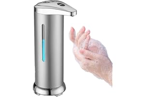Automatic Soap Dispenser - Touchless Battery Operated Hand Pump, Stainless Steel Liquid Dish Dispenser, Sensor Technology, Hy