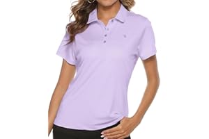 TBMPOY Women's Golf Polo Short Sleeve Shirts Lightweight Moisture Wicking Collared T Shirt Quick Dry 4-Button