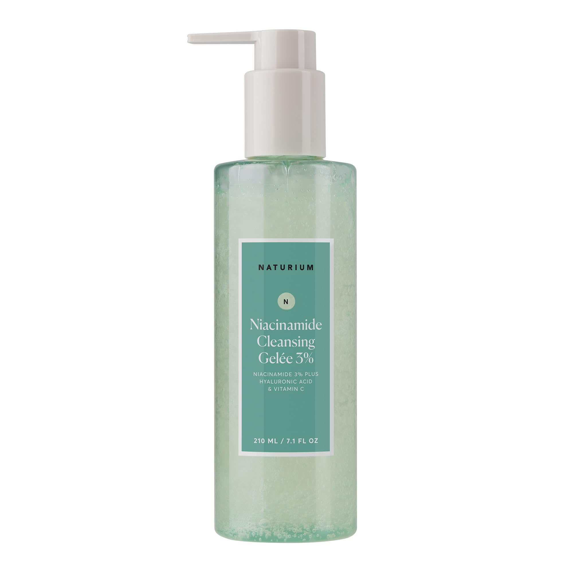 Naturium Niacinamide Cleansing Gelée 3% (210 ML / 7.1 FL OZ) - Face Cleanser With a Clinical Level of Niacinamide for Softer and Smoother Skin - Dermatologically Tested