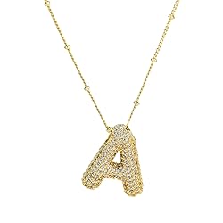 SLOONG 14K Gold Plated Bubble Letter