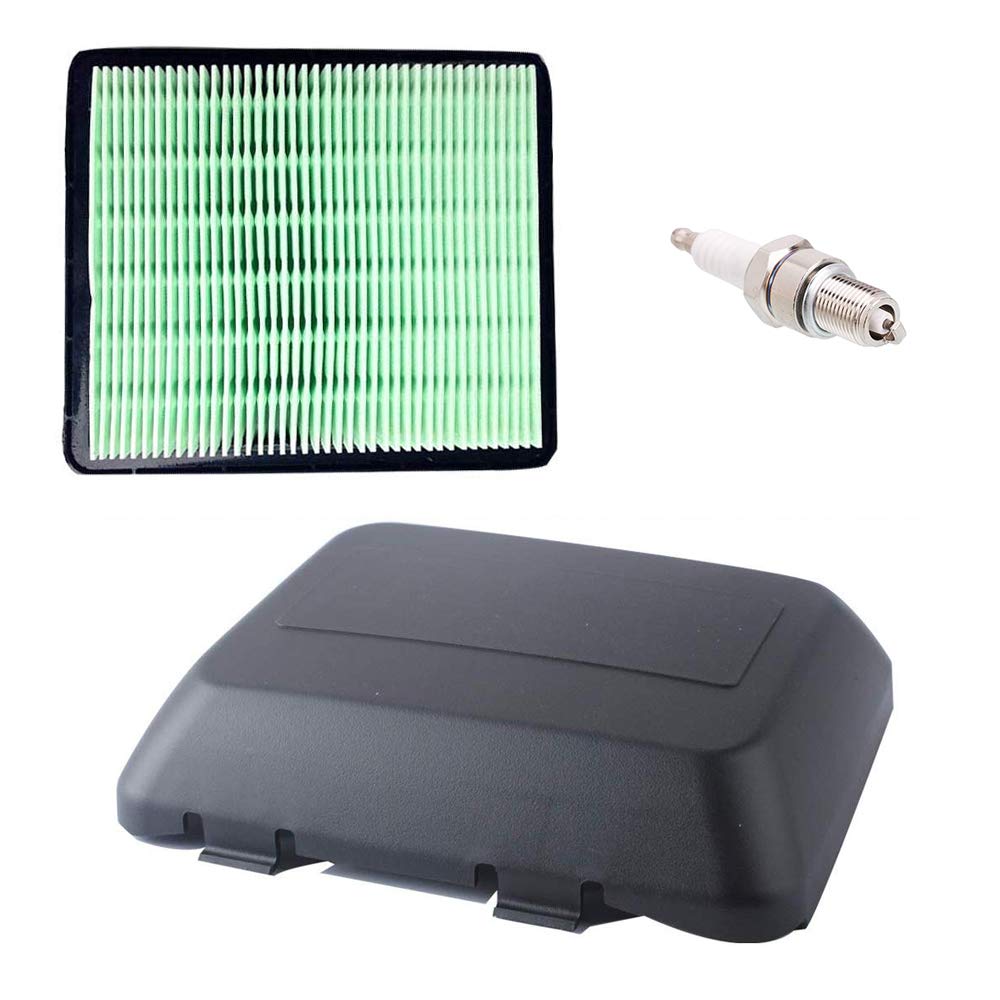 Air Filter 17211-ZL8-023 and Cover 17231-Z0L-050 Kit Compatible With GCV160 GCV190 GC160 GC190 Engine HRB216 HRB217 HRR216 HRS216 HRT216 Motor Pressure Washer Push Lawn Mower with Spark Plug