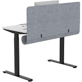 Desk Privacy Panel with Wire Management, 47.2" x 22.5" Cubicle Desk Divider | Sound Absorbing Felt, Hidden Cord Organizer, Clamp or Screw Mount, Acoustic Partition for Office &amp; Home, ERGO COLLECT