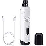 Casfuy Dog Nail Grinder Upgraded - Professional 2-Speed Electric Rechargeable Pet Nail Trimmer Painless Paws Grooming & Smoot