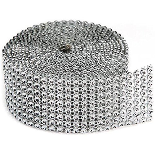 Darice 921373148772 Bling on a Roll, 3mm by 2-Yard, 8 Rows, Silver, 1 Pack