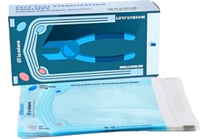 LA MIERE 200P 2.25"X 5" Self Sterilization Pouches for Dental Offices, Autoclave Pouch, 200 Pouches Per Box, 1 Box (2.25"X5")