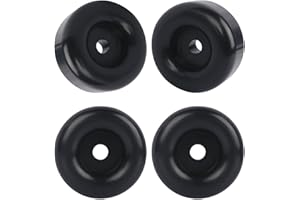 Trailer Ramp Door Rubber Bumpers - 2.5" Round Rubber Bump Stops for Cargo Trailer Doors, RV Doors & Truck Tailgates (Black, 4