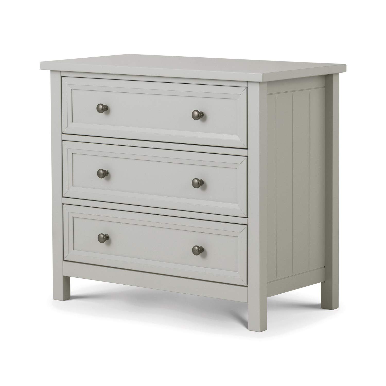 Julian Bowen Maine 3 Drawer Chest, Dove Grey