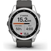 Garmin Fenix 7S, Smaller Sized Adventure smartwatch, Rugged Outdoor Watch with GPS, Touchscreen, Health and Wellness Features