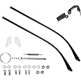 Glasses Repair Arm Legs Glasses Legs Replacement TR90 Eyeglasses Repair Legs Eyeglass Arm Replacement 3.5mm Sunglasses Arm Glasses Temple Eyewear Frame Temple Accessory (Single Teeth)