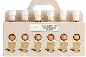 TILZ COLLECTION Tilz, Sugar Free Coffee Syrups Gift Set -Premium Sugar Free Syrup, Cocktail Gift Sets -Caramel coffee syrup, Vanilla syrup, Hazelnut, Amaretto, Toffee, Peppermint, For Coffees, Hot Chocolate, Frappes