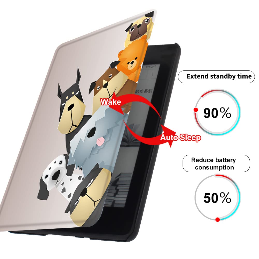 Case for New Kindle (2024/2022 Release) with Hand Strap - Leather Cover Auto Sleep/Wake for 6